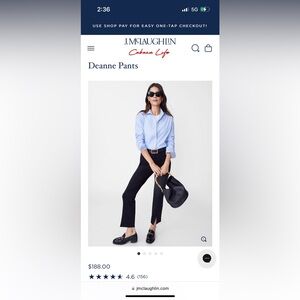 NWT J. McLaughlin Navy Deanne Pants Size 2